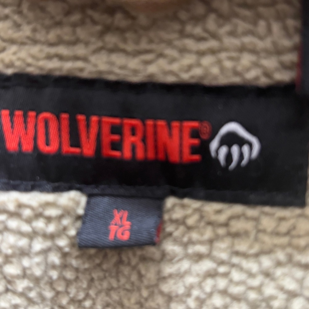 Wolverine Mens Jacket Brown Cotton Canvas Sherpa Lined Hooded Work Coat - Picture 10 of 10